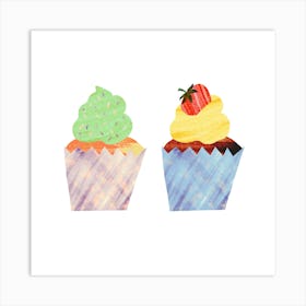 Colourful Cupcakes Art Print