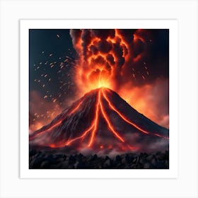 Volcano Eruption 2 Art Print