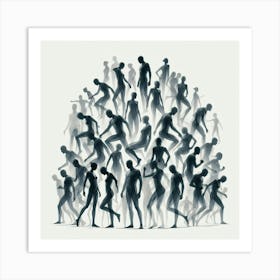 People In A Group Art Print