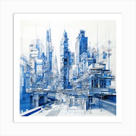 Futuristic Cityscape 10 Art Print