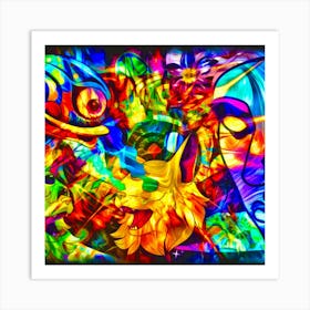 Psychedelic Characters Art Print