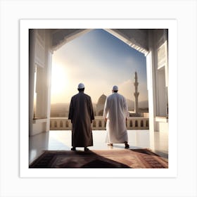 Two Muslim Men Art Print