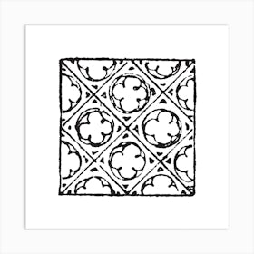 Sketched Boho Tile Art 3 Art Print