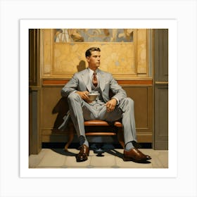 Man In A Suit 9 Art Print