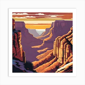 Grand Canyon Sunset 1 Art Print