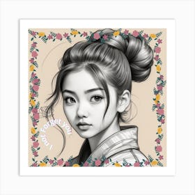 Asian Girl Art Print