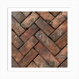 Brick Herringbone Art Print