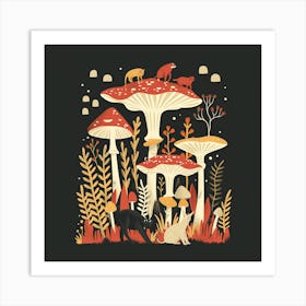 Mushroom Forest 2 Art Print