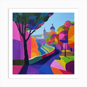 Abstract Park Collection Luxembourg Gardens Paris 1 Art Print