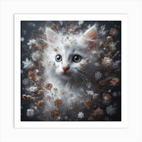 Snow Cat Art Print