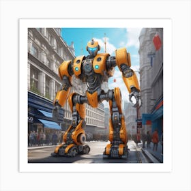 Robot City 4 Art Print