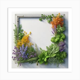 Frame Of Herbs 23 Art Print