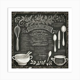 Chalkboard Kitchen Art Print