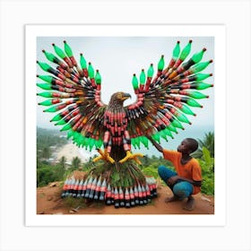 Coca Cola Bottle Eagle Art Print