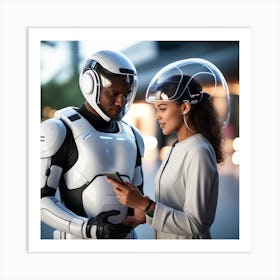 Futuristic Couple 126 Art Print