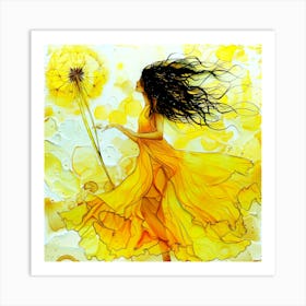 Flower Child - Dandelion Dance Art Print