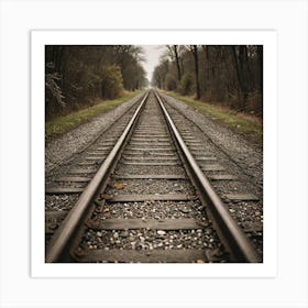 Parallel Paths Look For Parallel Paths Or Tracks That Symbolize The Journey Of Life This Could Be Ra 669735410 Art Print