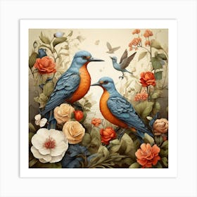 Birds Of Paradise Art Print