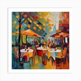 Table In The Park Art Print