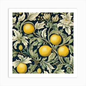 william morris floral fruit print 7 Art Print