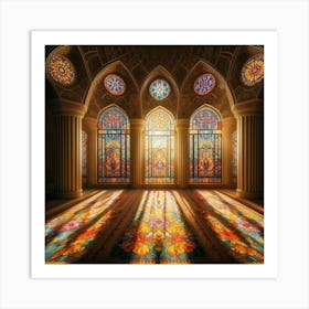 Stained Glass Windows Art Print