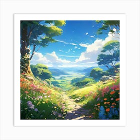 Beauty In Garden Sunlight And Peace Golden Ratio Fake Detail Trending Pixiv Fanbox Acrylic Pale(2) Art Print