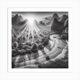 Black And White Landscape Art Print