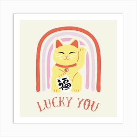 Lucky You Square Art Print