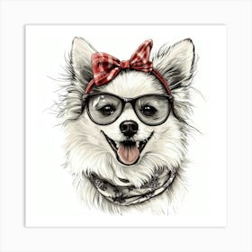 Pooches In Glasses Art Print