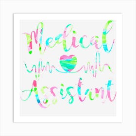 Cute Medical Assistant Ekg Hear Gift Art Print