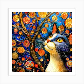 Le Chat - Cat Treat Art Print