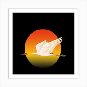 Egret In Flight Art Print