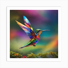 Colorful Hummingbird Art Print