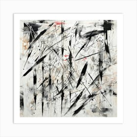 Abstract Design Featuring Hand Drawn Arrows And Markings Chaotic Arrangement Emphasis On Direction (1) Art Print