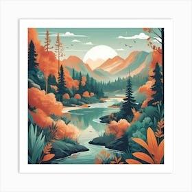 Autumn Landscape 2 Art Print