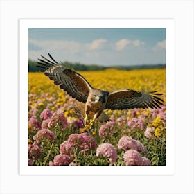 Hawk In Flight Art Print