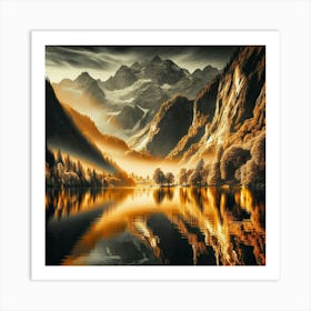 Sunrise Over Lake 21 Art Print