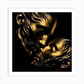 Golden Kiss 1 Art Print