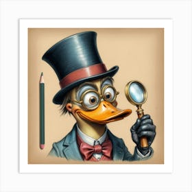 Detective Duck 10 Art Print