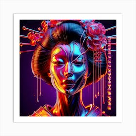 Japan Geisha Visual 72 Art Print