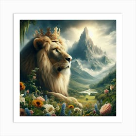 Lion In The Forest 1 Art Print