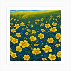 Yellow Flowers 3 Art Print