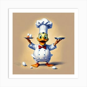 Chef Duck 29 Art Print