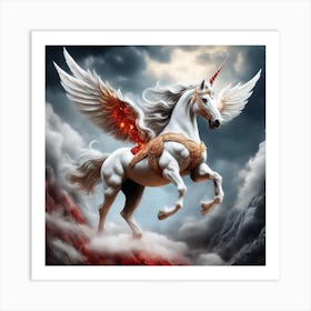 White pegasus Art Print