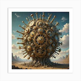 Mechanical Sphere Of Time Art Print