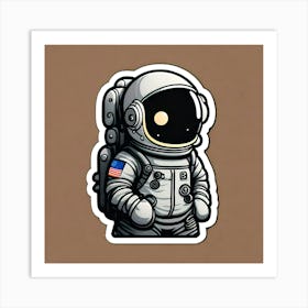 Astronaut Sticker Art Print