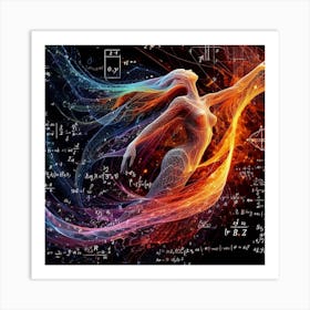 Cosmic woman flow Art Print