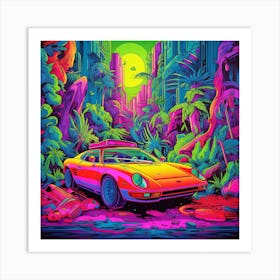 Psychedelic Car Art Print