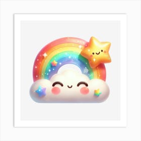 Rainbow Cloud Art Print