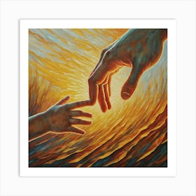 Jesus Reaching Out To A Child Art Print